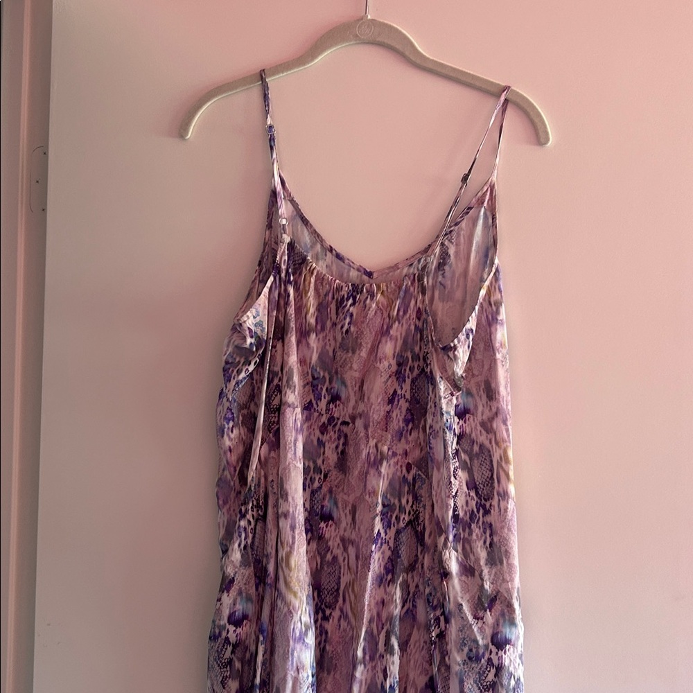 All Saints Purple and White Patterned Maxi Dress - Picture 2 of 6